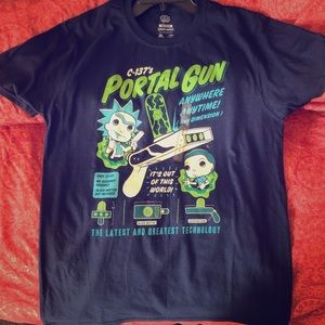 Rick and morty portal gun t shirt by POP
